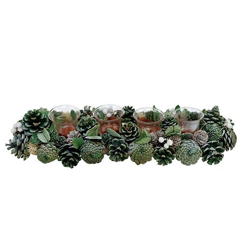 Floristik24 Advent arrangement 45 cm grønt til 4 te lys