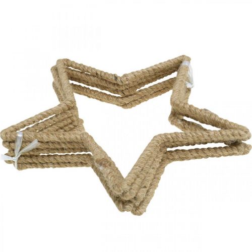 Artikel Adventsdekoration, juledekorationsstjerne, dekorativ stjernejute B20cm 5 stk