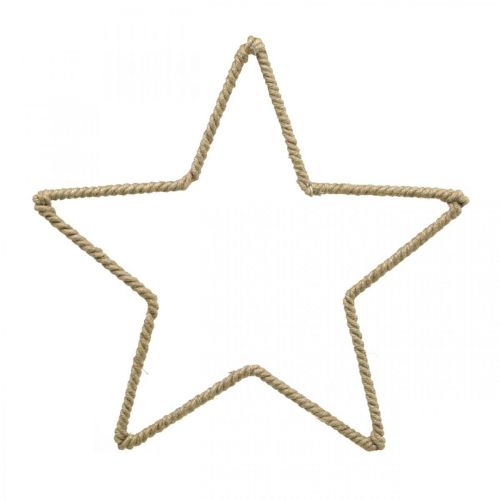 Floristik24 Adventsdekoration, juledekorationsstjerne, dekorativ stjernejute B24,5cm 5 stk