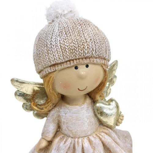 Floristik24 Adventsdekoration juleengel, engle hjertefigur H16,5cm 2stk