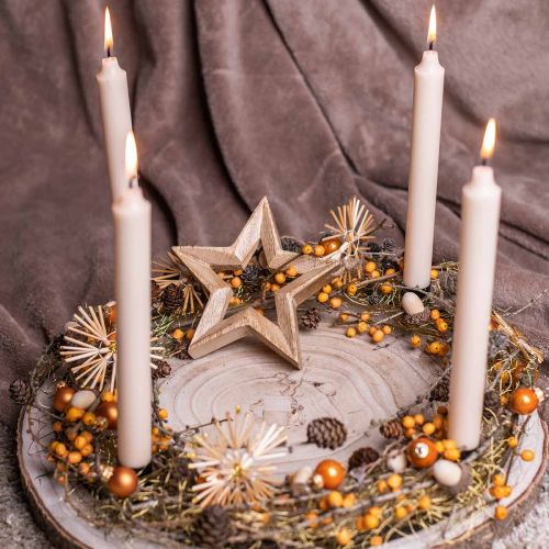 Floristik24 Adventsdekorationsstjerne lavet af træ Julepyntstjerne H14,5cm