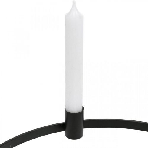 Artikel Lysring stang stearinlys lysestage metal sort Ø35cm
