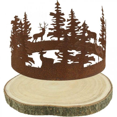 Floristik24 Deer Deco Forest Patina Deco Træbark Naturlig Ø25-27cm