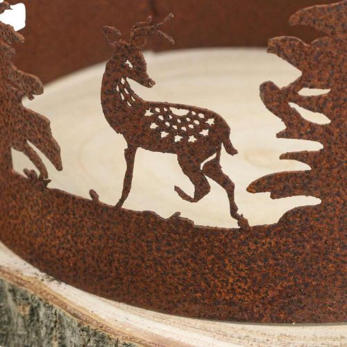 Floristik24 Deer Deco Forest Patina Deco Træbark Naturlig Ø25-27cm