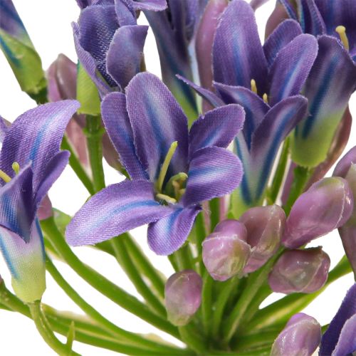 Artikel Agapanthus Afrikansk Lilje Kunstige Blomster Lilla L75cm 2stk