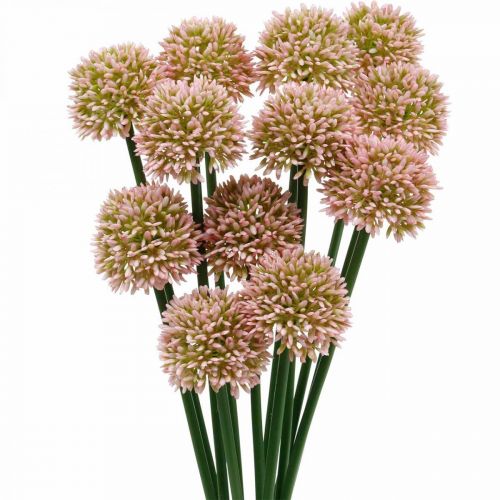 Floristik24 Kunstig blomst allium pink 38cm kunstig prydløg silkeblomst i bundt 12 stk.