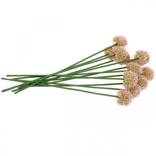 Floristik24 Kunstig blomst allium pink 38cm kunstig prydløg silkeblomst i bundt 12 stk.