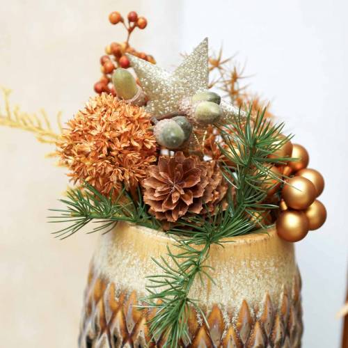Floristik24 Prydløg Allium kunstig orange Ø7cm H58cm 4stk