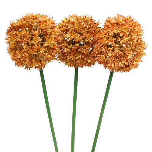 Floristik24 Prydløg Allium kunstig orange 70cm 3stk