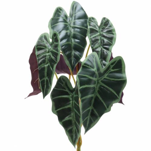 Artikel Alocasia pil bladgrøn, violet kunstplante H48cm