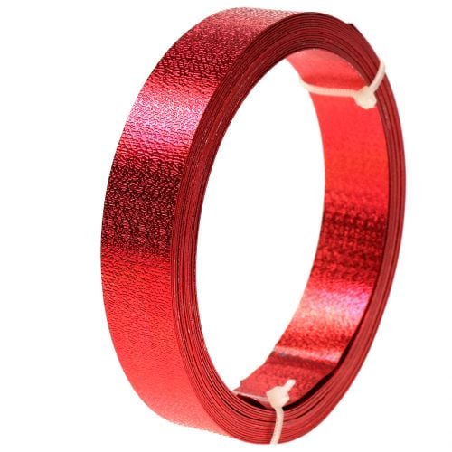 Aluminiumsbånd flad ledning rød 20mm 5m