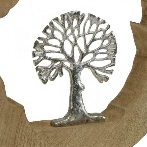 Artikel Træ bord dekoration træ til at placere mango træ naturligt, metal 32×5×34cm
