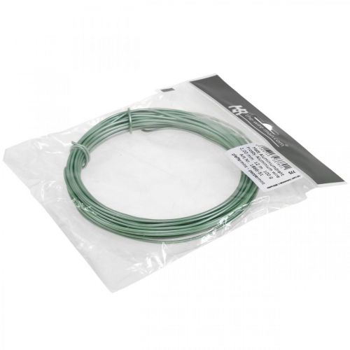 Floristik24 Alu tråd Ø2mm Grøn Mat 100g 12m