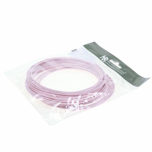 Floristik24 Aluminiumtråd Ø2mm pastelrosa 100g 12m