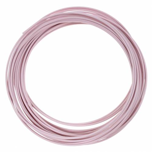 Floristik24 Aluminiumtråd Ø2mm pastelrosa 100g 12m