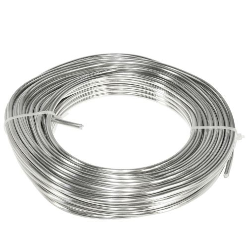 Aluminiumstråd sølv skinnende håndværkstråd dekorativ wire Ø5mm 1kg
