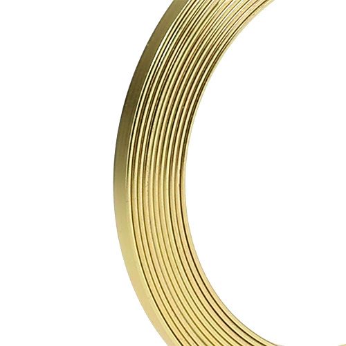 Floristik24 Fladtråd aluminium guld 5mm x 1mm 2,5m
