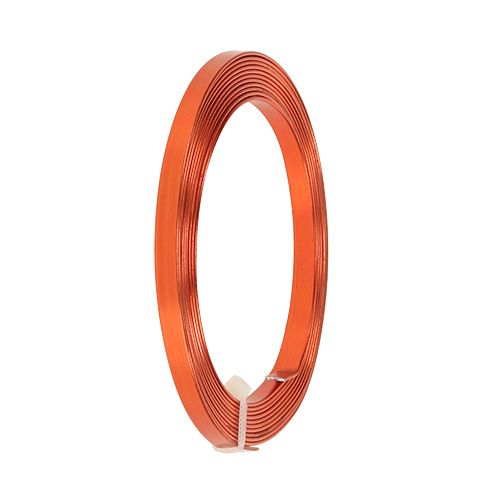 Floristik24 Fladtråd aluminium orange 5mm x 1mm 2,5m