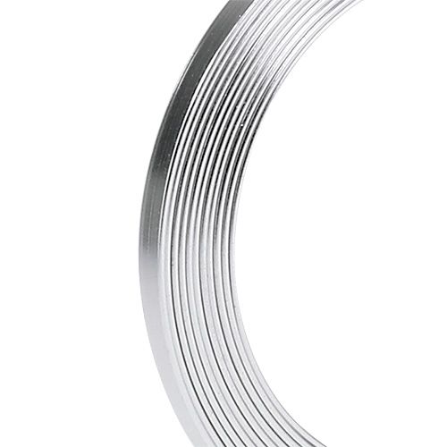 Floristik24 Fladtråd aluminiumsølv 5mm x 1mm 2,5m