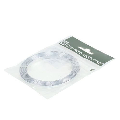 Artikel Fladtråd aluminiumsølv 5mm x 1mm 2,5m
