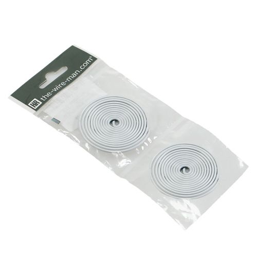 Floristik24 Aluminium wire skrue metal skrue hvid 2mm 120cm 2stk