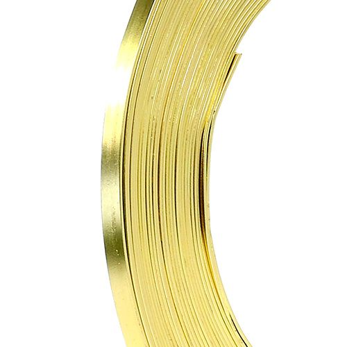 Aluminium fladtråd guld 5mm 10m