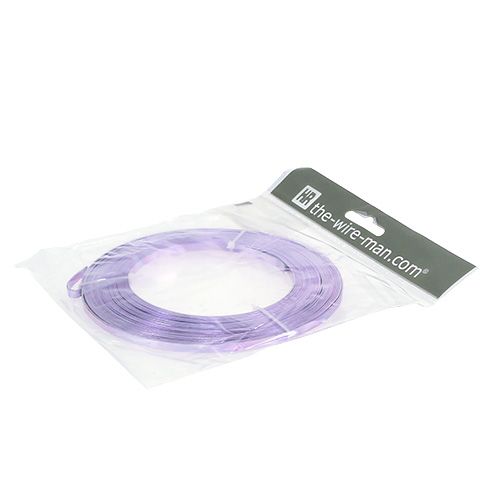 Artikel Aluminium fladtråd lavendel 5mm 10m