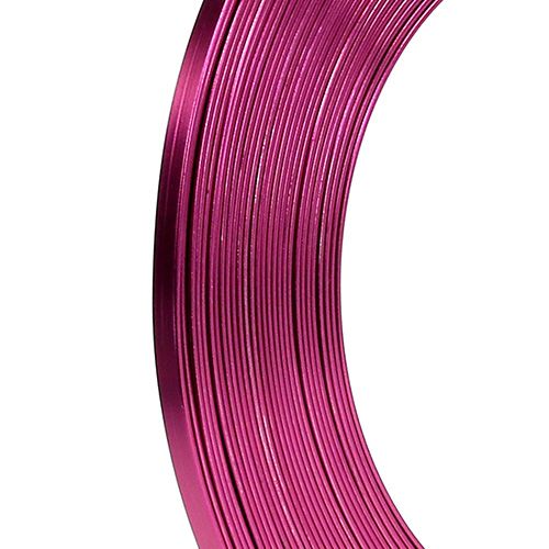 Floristik24 Aluminium fladtråd pink 5mm 10m