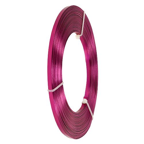 Artikel Aluminium fladtråd pink 5mm 10m