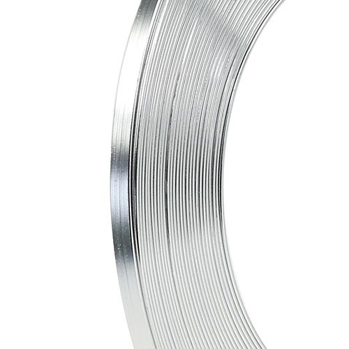 Floristik24 Aluminium fladtråd Sølv 5mm x1mm 10m