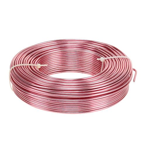 Aluminiumstråd Ø2mm 500g 60m Pink