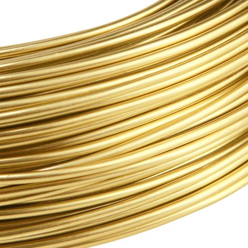 Artikel Aluminiumstråd 2mm hobbytråd dekorativ tråd guld 60m 500g