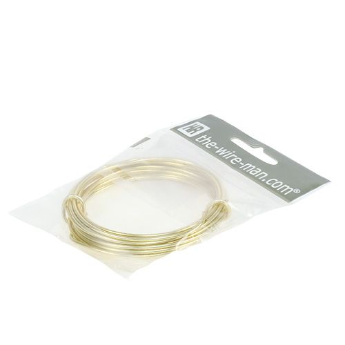 Artikel Aluminiumstråd 2mm guld 3m