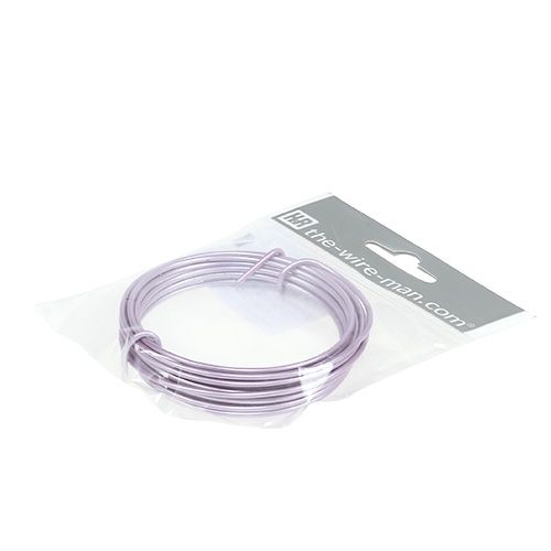Artikel Aluminiumstråd 2mm lys lilla 3m