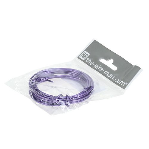 Artikel Aluminiumstråd 2mm Lilla 3m