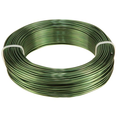 Artikel Aluminiumtråd grøn Ø2mm hobbytråd mørkegrøn 500g 60m