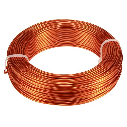 Aluminiumstråd orange Ø2mm hobbytråd aluminium 500g 60m