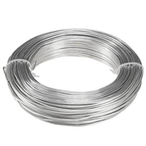 Artikel Aluminiumstråd i sølvmetal håndværkstråd 2mm 500g