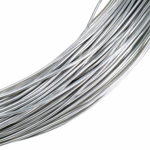 Floristik24 Aluminiumstråd Ø2mm sølv 1 kg