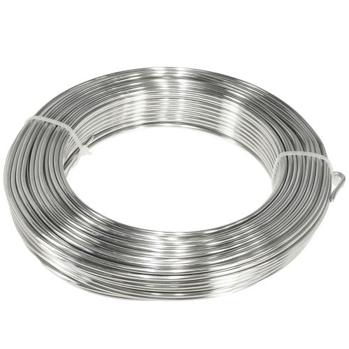 Aluminiumstråd dekorativ wire håndværkstråd sølv Ø3mm 1kg