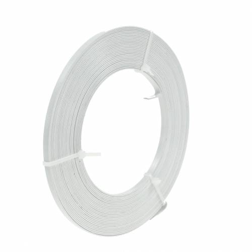 Aluminium fladtråd 5mm 10m hvid perletråd