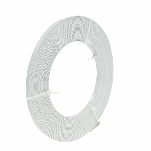 Floristik24 Aluminium fladtråd 5mm 10m hvid perletråd