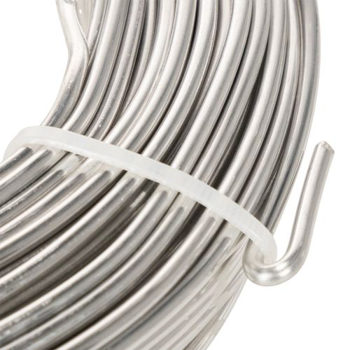 Aluminiumstråd, sølv, 3 mm, hobbytråd til kreative projekter, 1 kg | Floristik24.dk