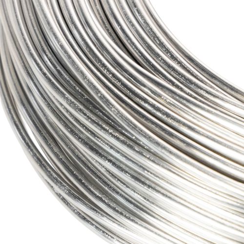 Aluminiumstråd, sølv, 3 mm, hobbytråd til kreative projekter, 1 kg | Floristik24.dk