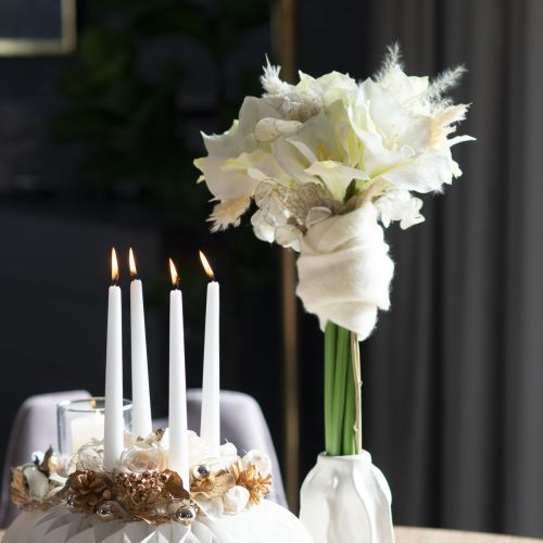 Kunstig amaryllisblomst, hvid, med stilk, advent og jul, 50 cm | Floristik24.dk