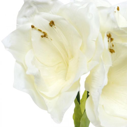 Artikel Kunstig blomst amaryllis hvid ridder stjerne juledekoration H40cm