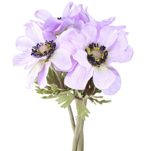 Artikel Anemone kunstige blomster vindblomster i lilla L34cm 4stk