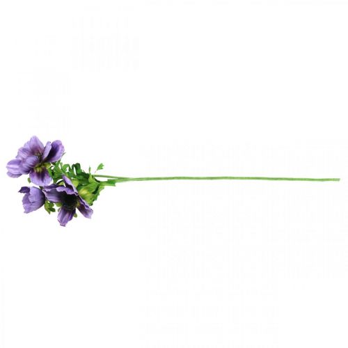 Floristik24 Kunstig anemone, silkeblomst, kunstig plante med blomster lilla L55cm