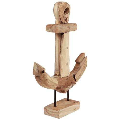 Artikel Ankerdekoration træmetal med base teak maritim 26×7×38cm