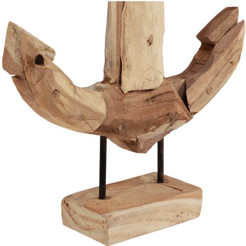Artikel Ankerdekoration træmetal med base teak maritim 26×7×38cm
